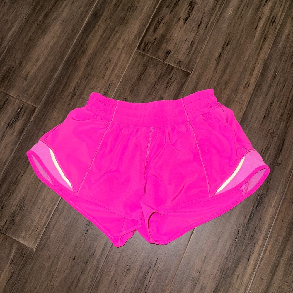 Lululemon Pow Pink Hotty Hot Shorts